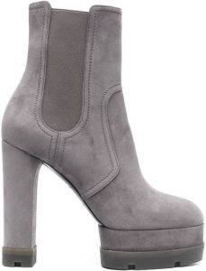 Casadei platform-heel ankle boots Grey