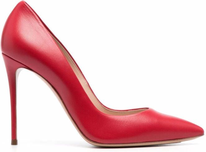 Casadei pointed leather pumps Red