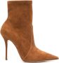 Casadei pointed-toe 110mm suede boots Brown - Thumbnail 1