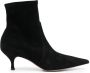 Casadei pointed-toe 65mm suede boots Black - Thumbnail 1