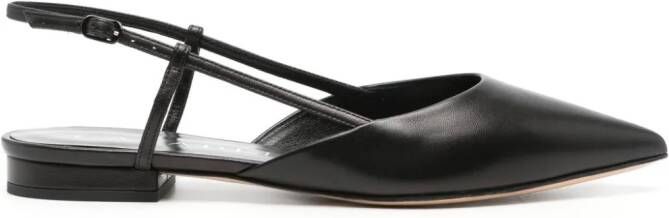 Casadei pointed-toe leather sandals Black