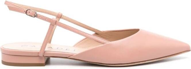 Casadei pointed-toe slingback ballerina Pink