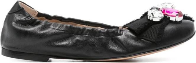Casadei Queen Bee ballerina shoes Black