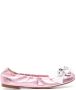Casadei Queen Bee leather ballerina shoes Pink - Thumbnail 1