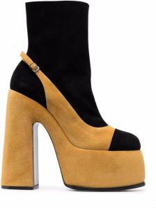 Casadei Roxy 170mm suede ankle boots Yellow