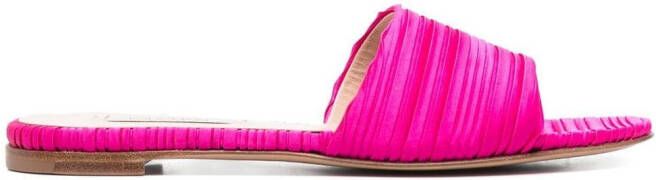 Casadei ruched 20mm mules Pink