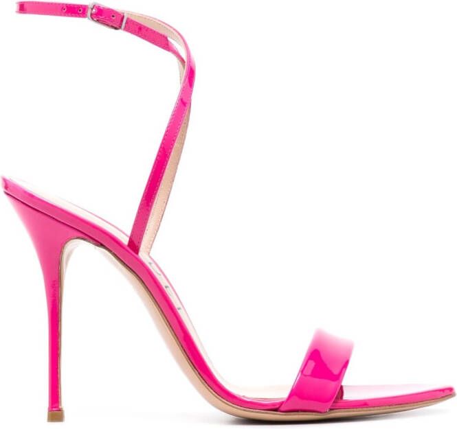 Casadei Scarlet Tiffany 100mm leather sandals Pink