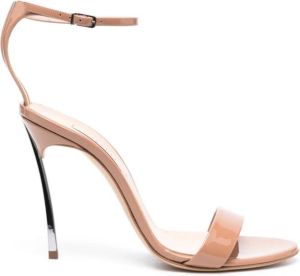 Casadei Scarlet Tiffany 115mm leather sandals Neutrals