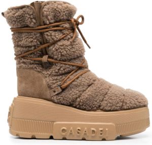 Casadei shearling ankle skii-boots Brown