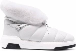 Casadei shearling lining padded ankle boots White