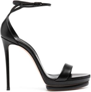 Casadei side-buckle open-toe sandals Black