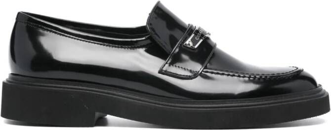 Casadei Spazzolato leather loafers Black