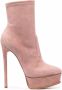 Casadei stiletto-heel platform ankle boots Pink - Thumbnail 1