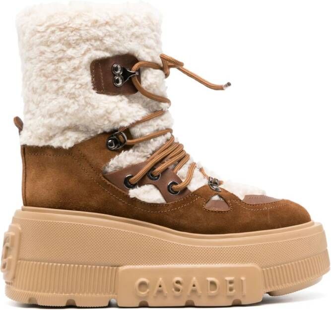 Casadei Stivali Polacco shearling-lining boots Brown