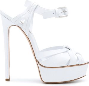 Casadei strappy platform sandals White