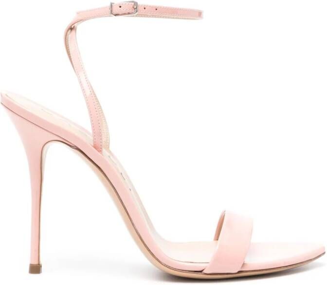 Casadei Superblade 100mm patent sandals Pink