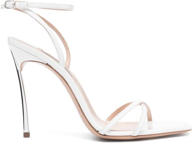 Casadei Superblade Jolly leather sandals White