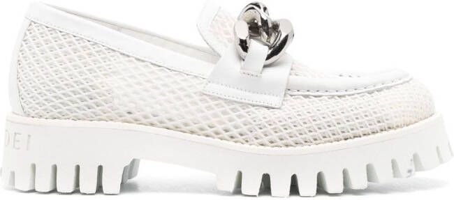 Casadei Tappeur netweb loafers White