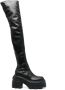 Casadei thigh-high platform boots Black - Thumbnail 1