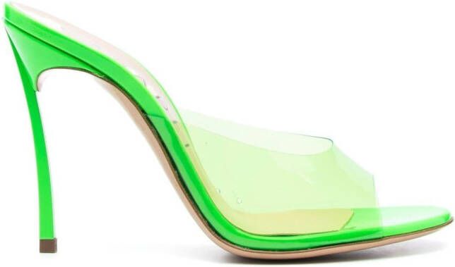 Casadei transparent peep-toe sandals Green