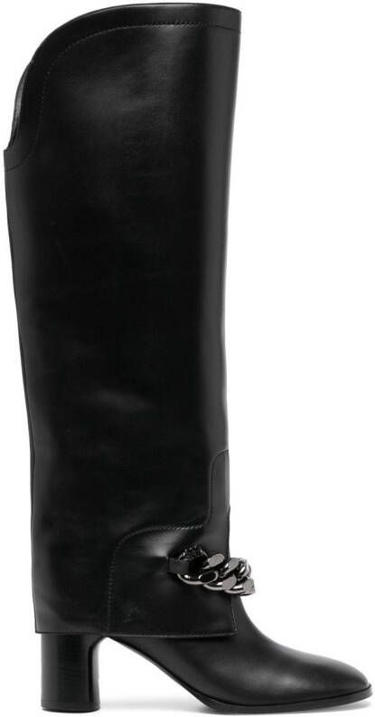 Casadei 100mm leather boots - Black