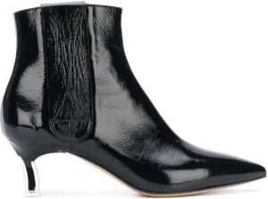 Casadei varnished ankle boots Black