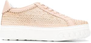 Casadei woven low-top trainers Pink