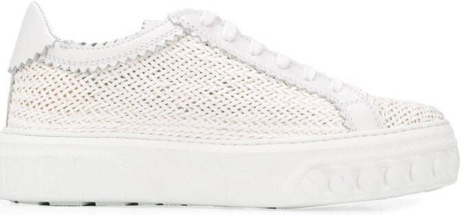 Casadei woven low-top sneakers White