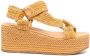 Casadei woven platform sandals Yellow - Thumbnail 1