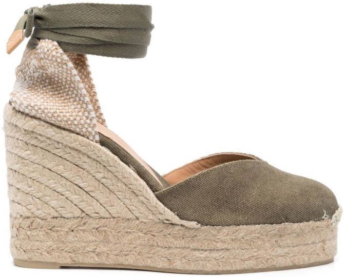 Castañer 105mm wedge espadrilles Green