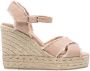 Castañer 120mm crossover-strap wedge sandals Pink - Thumbnail 1