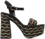 Castañer 137mm woven block-heel sandals Black - Thumbnail 1