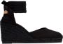 Castañer black Carina 80 ankle tie wedge sandals - Thumbnail 1