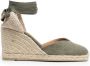 Castañer Carina 80 canvas wedge espadrilles Green - Thumbnail 1