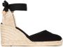 Castañer Carina 80mm ankle-tie wedge sandals Black - Thumbnail 1