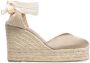 Castañer Chiara satin wedge espadrilles Neutrals - Thumbnail 1