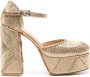 Castañer Fania 130mm metallic sandals Gold - Thumbnail 1