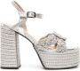 Castañer Felicity 130mm metallic sandals Silver - Thumbnail 1