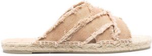 Castañer frayed crossover-strap espadrilles Brown