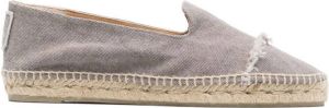 Castañer frayed-detail raffia espadrilles Grey