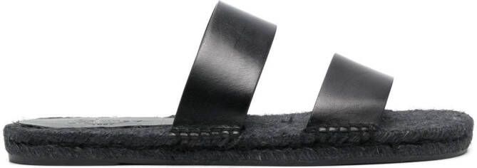 Castañer Kim double-strap slide espadrilles Black
