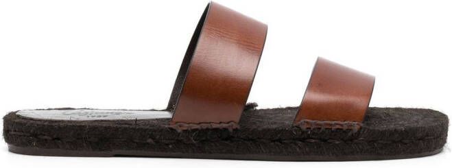 Castañer Kim double-strap slide espadrilles Brown