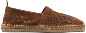 Castañer perforated leather espadrilles Brown