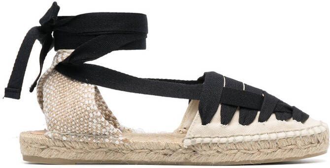 Castañer ribbon-detail espadrilles Neutrals