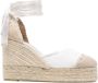 Castañer wraparound platform wedge sandals White - Thumbnail 1