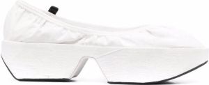 Cecilie Bahnsen Alexandra platform ballerina shoes White