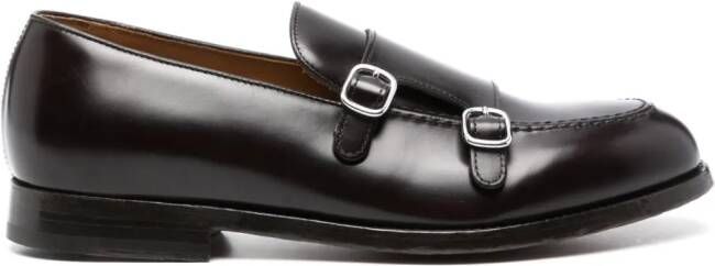 Cenere GB leather monk shoes Brown