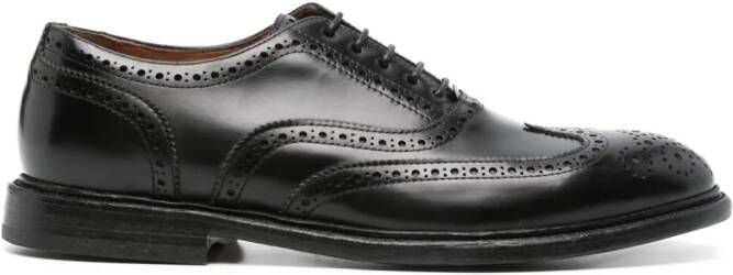 Cenere GB panelled leather brogues Black