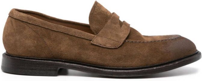 Cenere GB suede slip-on loafers Brown