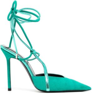 Cesare Paciotti anklet pointed-toe pumps Green